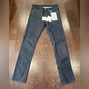 Sandro Paris Men Skinny Raw Brut Dark  Denim Size 28 x32 NEW